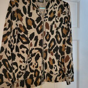 Lightweight animal print jacket